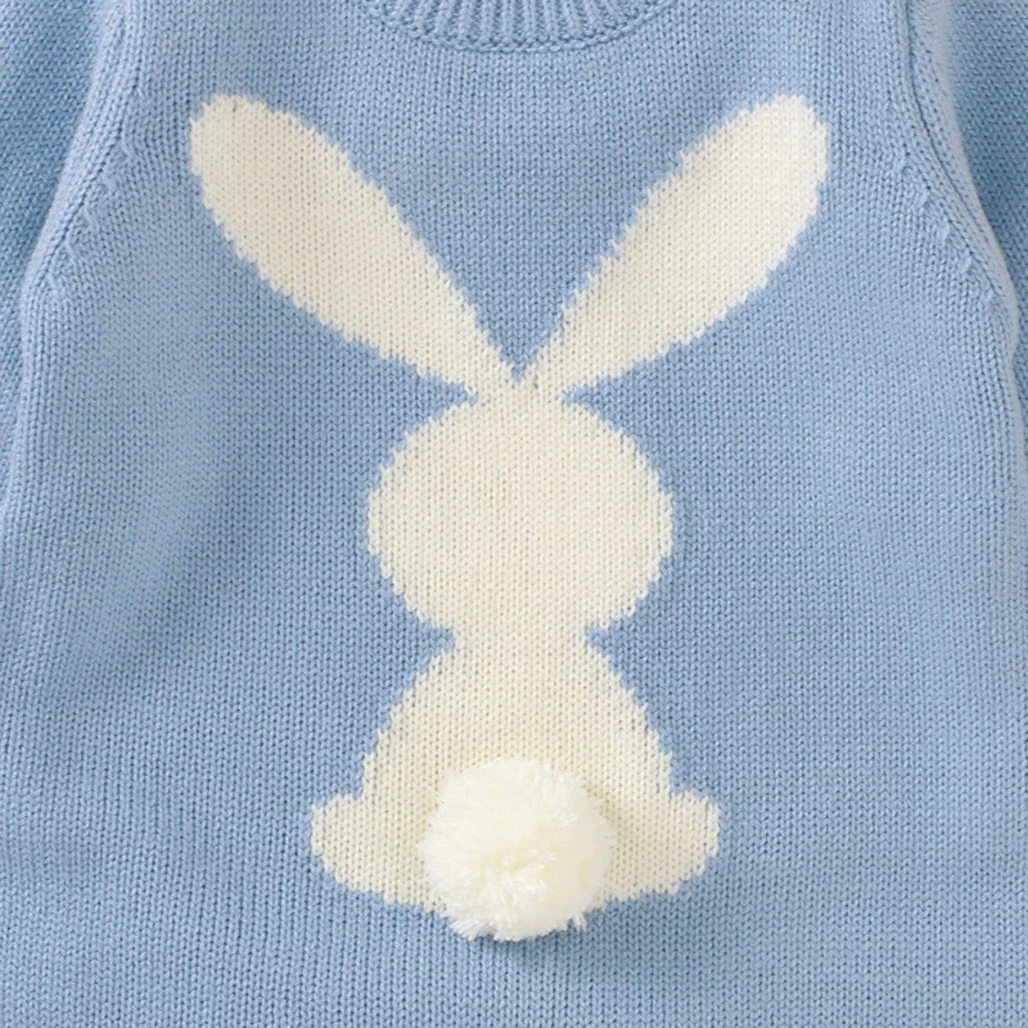 Combinaison Bébé Lapin Bleu Laine