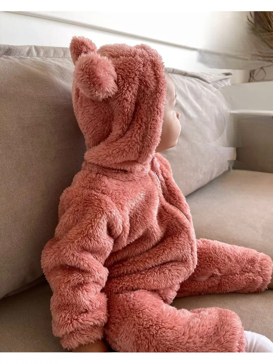 Combinaison polaire pour bebe - Rose