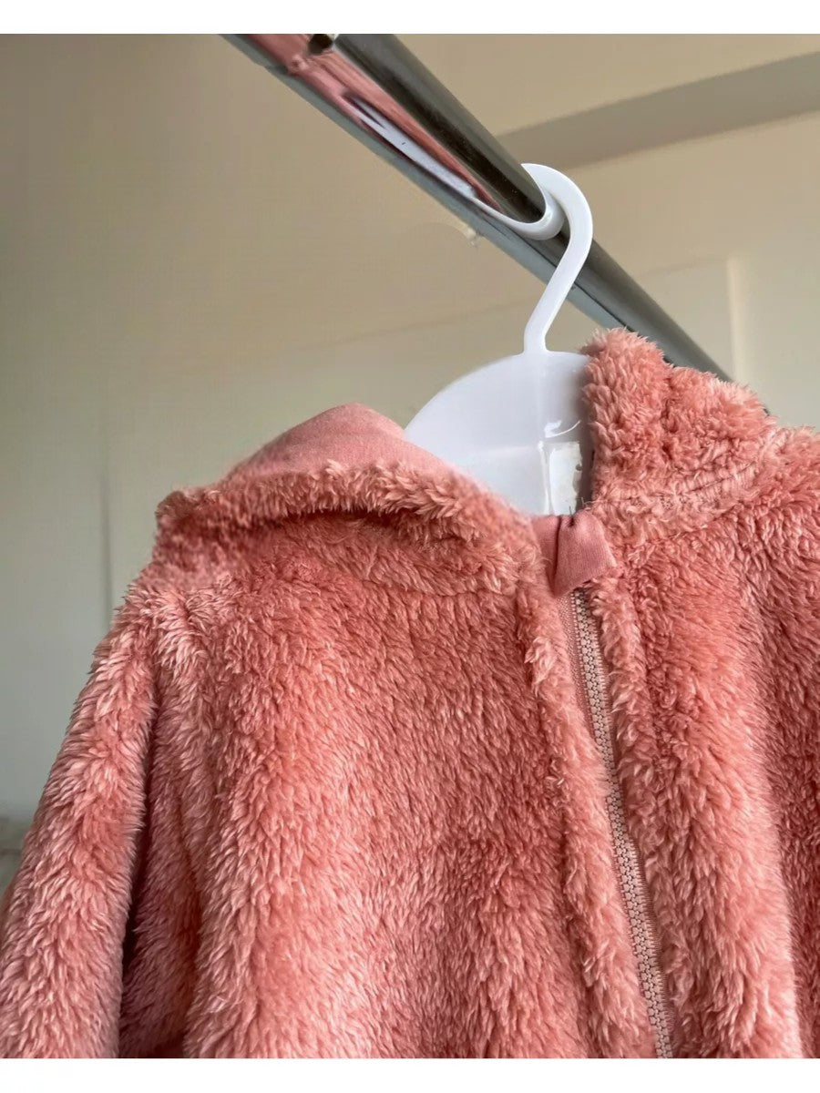 Combinaison polaire pour bebe - Rose