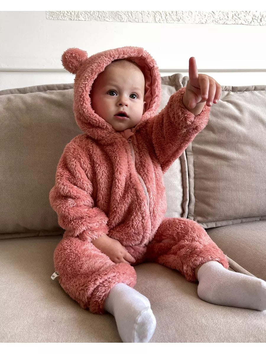 Combinaison polaire pour bebe - Rose
