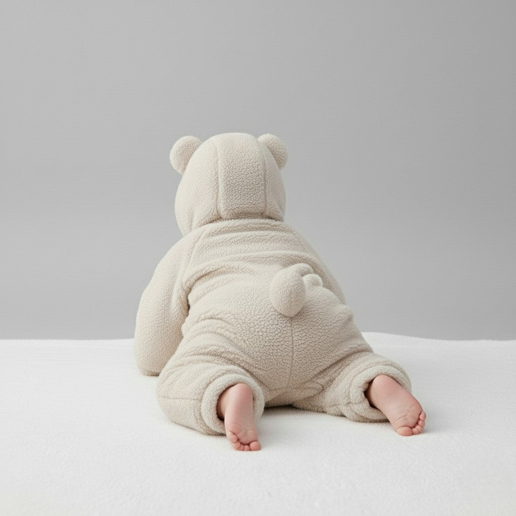 Combinaison polaire pour bebe - Beige