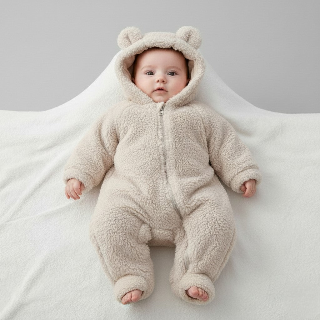 Combinaison polaire pour bebe - Beige