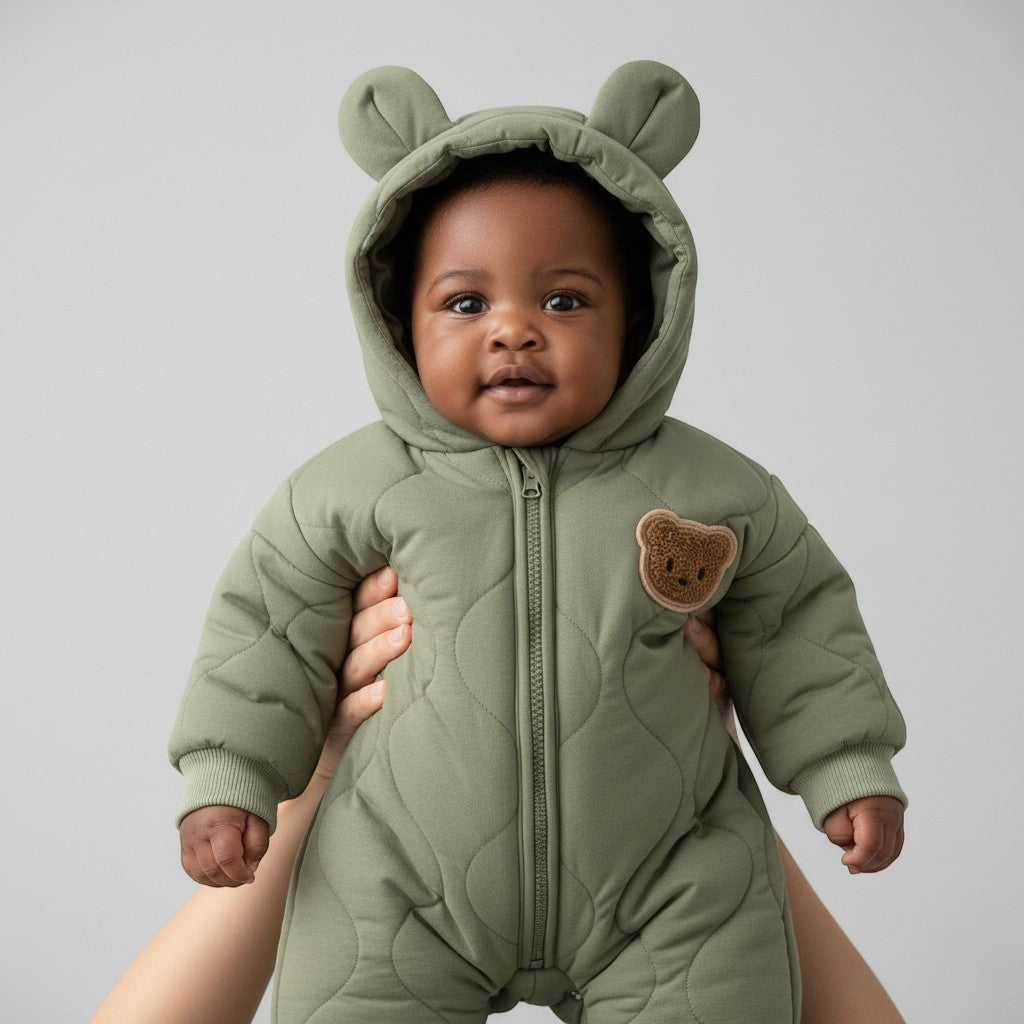 Combinaison Bébé Manteau Ourson - Vert