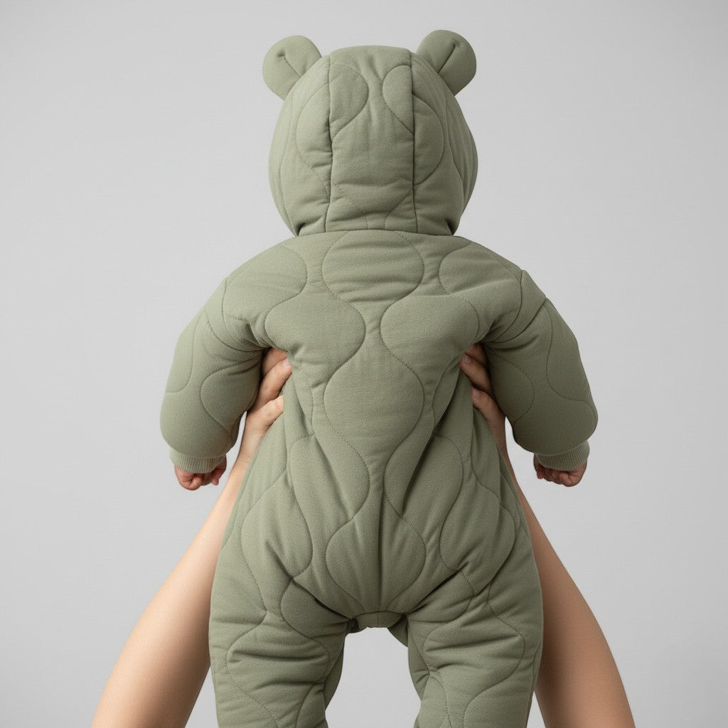 Combinaison Bébé Manteau Ourson - Vert