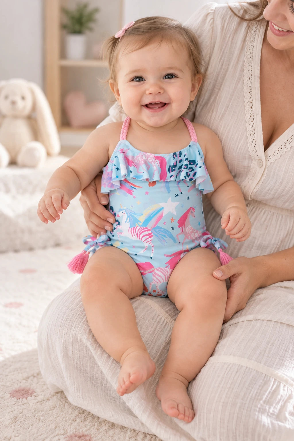 Body Combinaison Bébé - Licorne Bleu