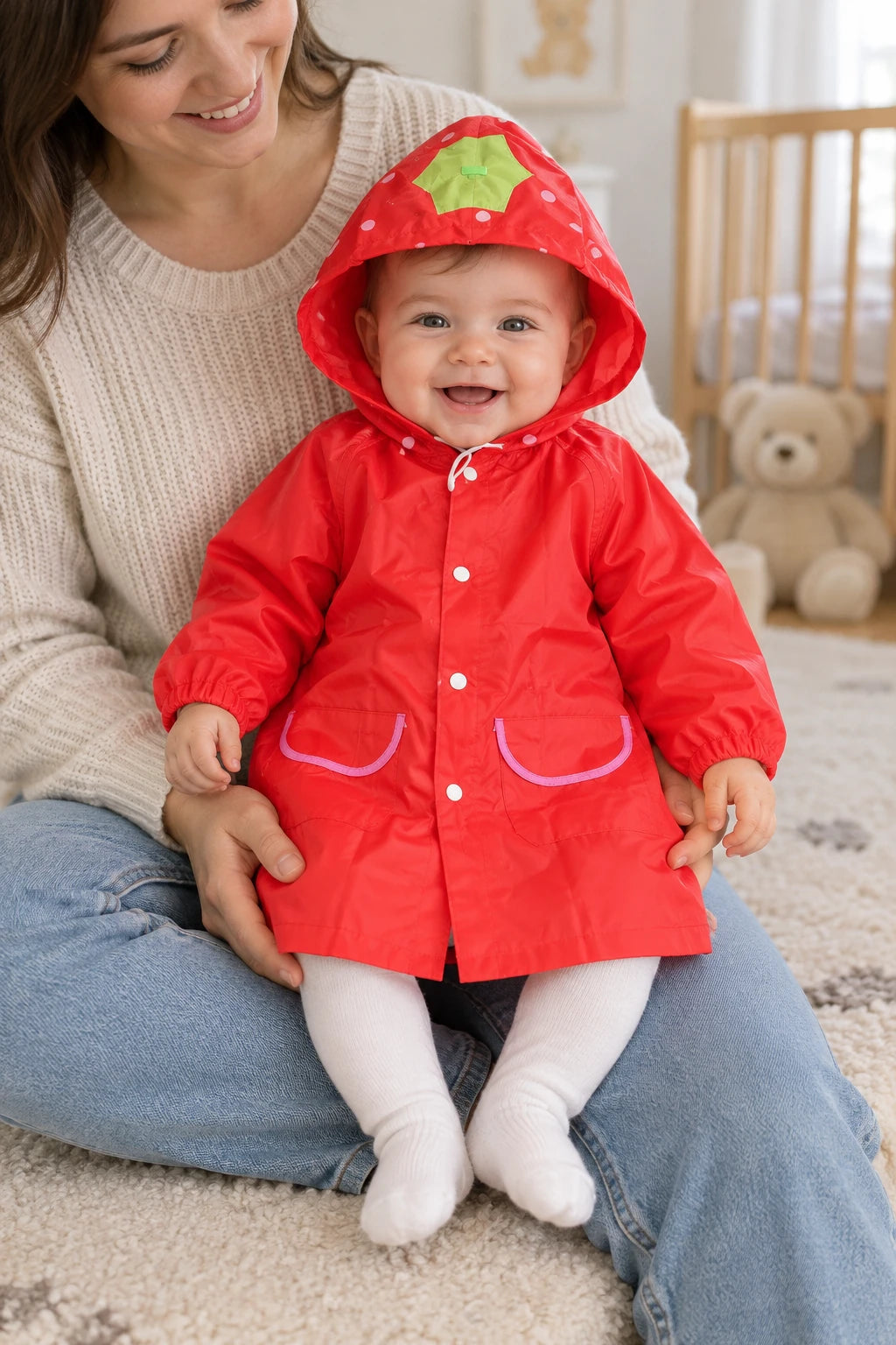 Combinaison Anti Pluie Bebe - Fraise