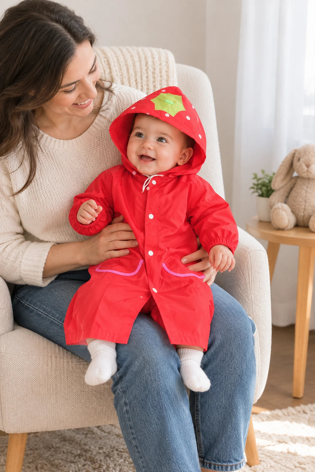 Combinaison Anti Pluie Bebe - Fraise