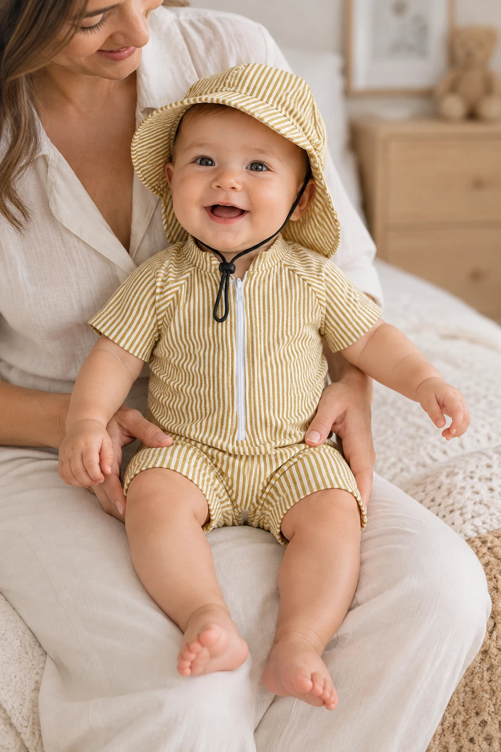 Combinaison Anti UV Bébé Garçon - Beige
