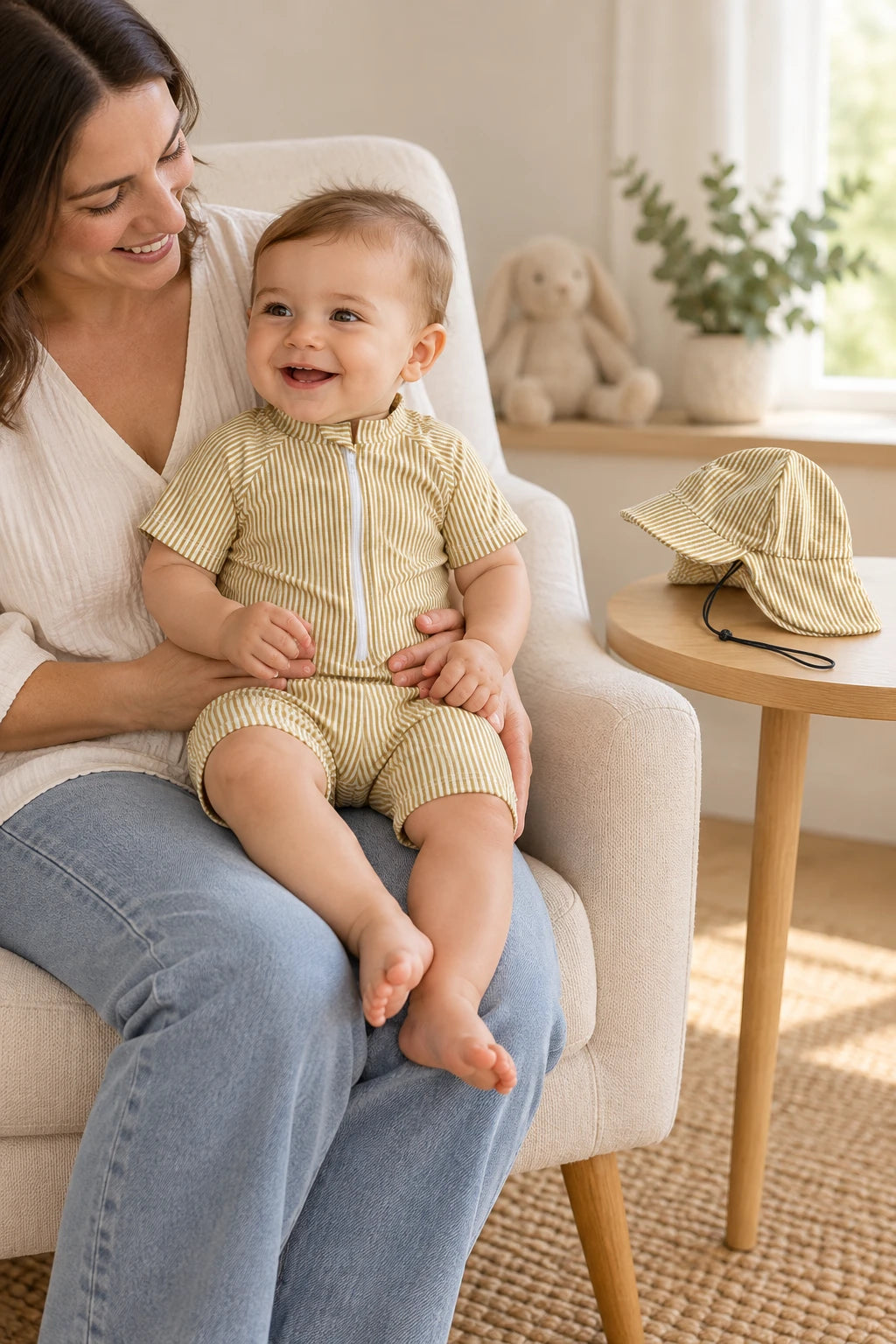 Combinaison Anti UV Bébé Garçon - Beige