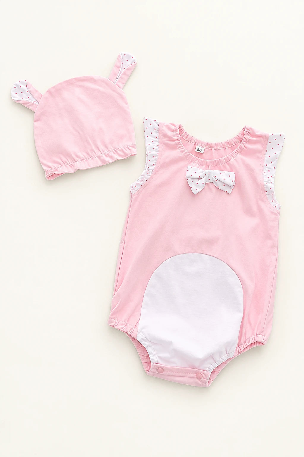 Combinaison Avec Oreille Bebe - Rose