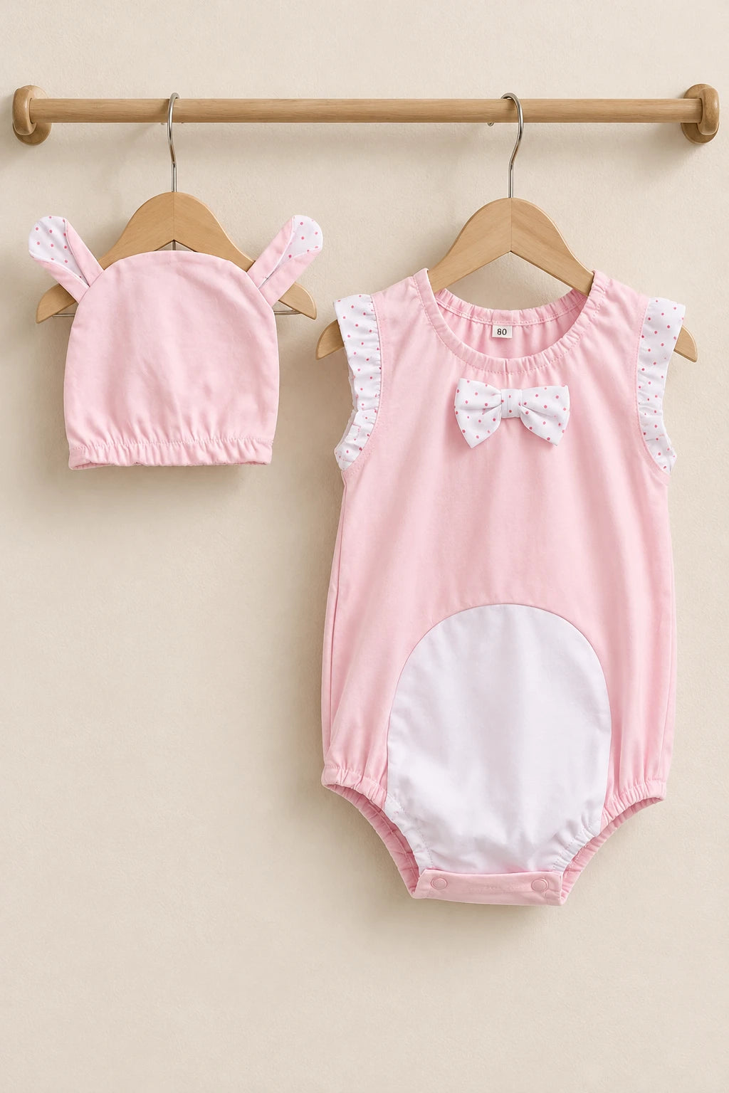 Combinaison Avec Oreille Bebe - Rose