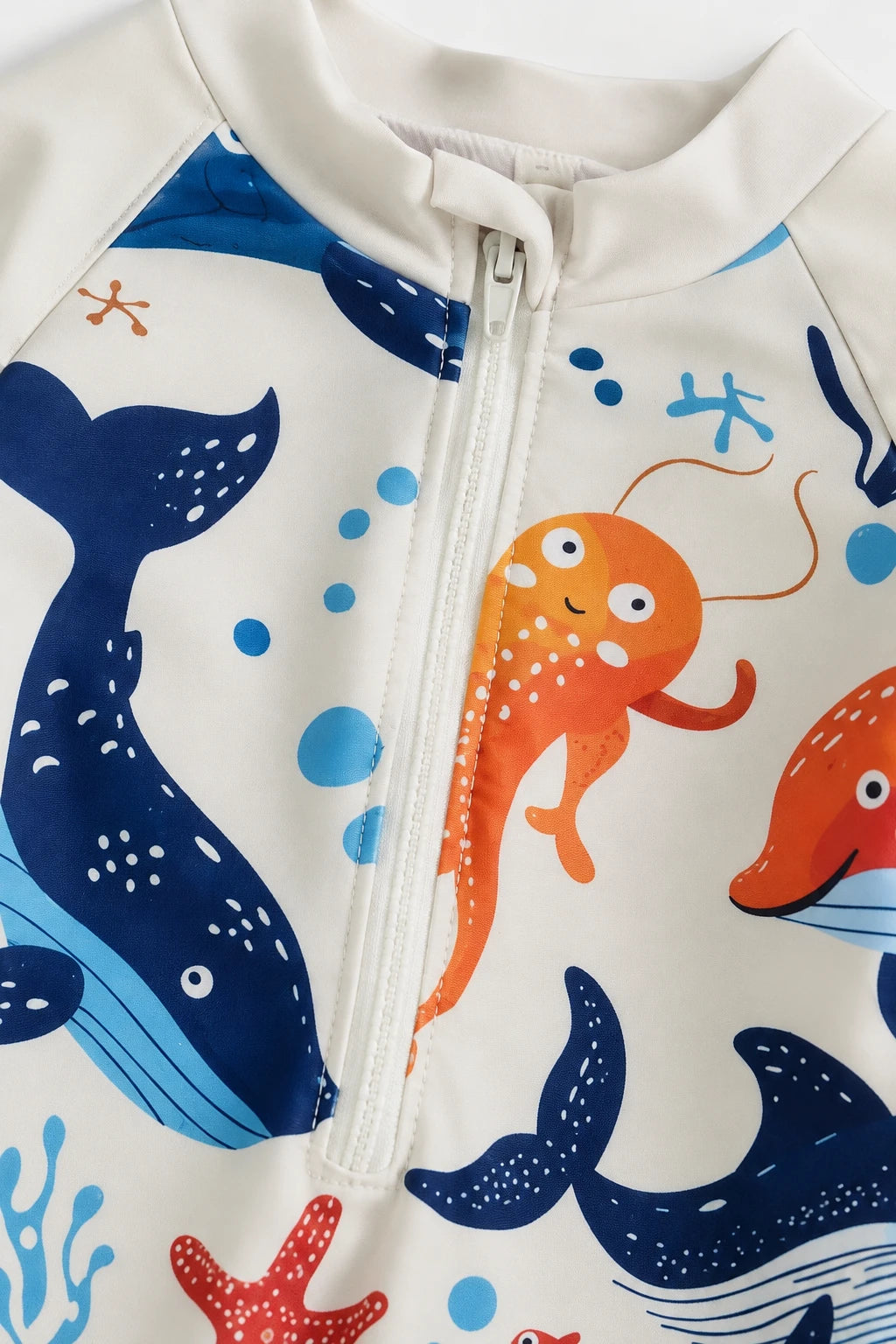 Combinaison Baignade Bebe Baleine - Blanc