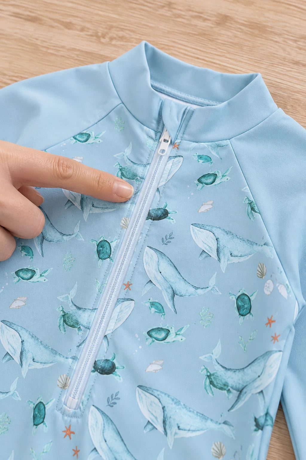 Combinaison Baignade Bebe Baleine - Bleu