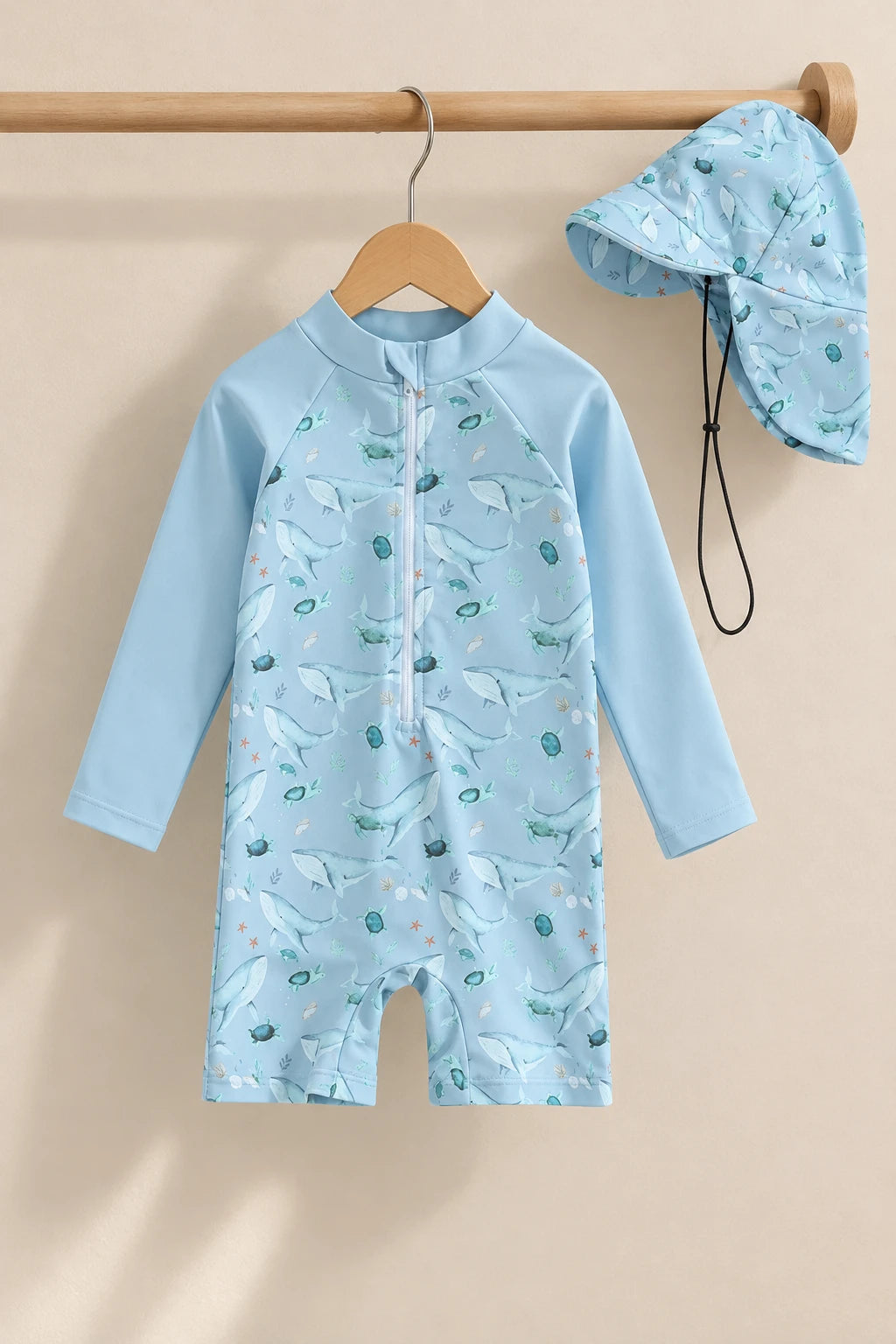 Combinaison Baignade Bebe Baleine - Bleu