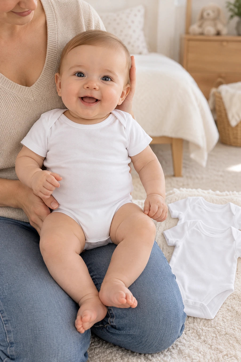 Combinaison Bebe Blanche - x3