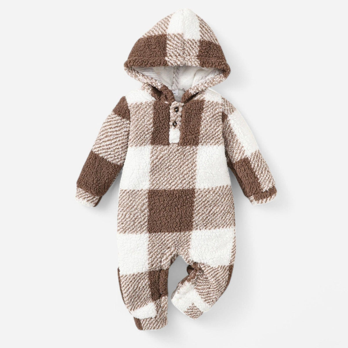 Combinaison Bebe Capuche Fourrure - Marron