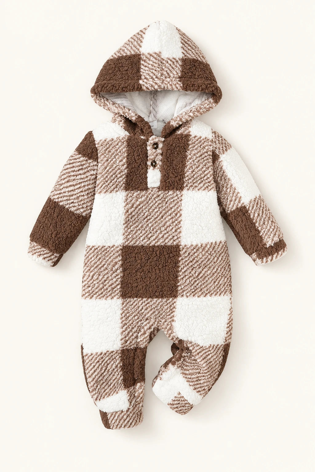 Combinaison Bebe Capuche Fourrure - Marron