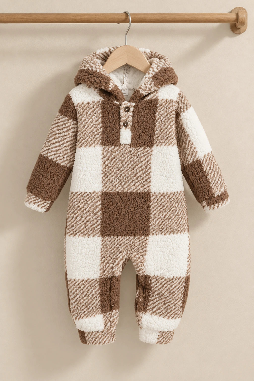 Combinaison Bebe Capuche Fourrure - Marron
