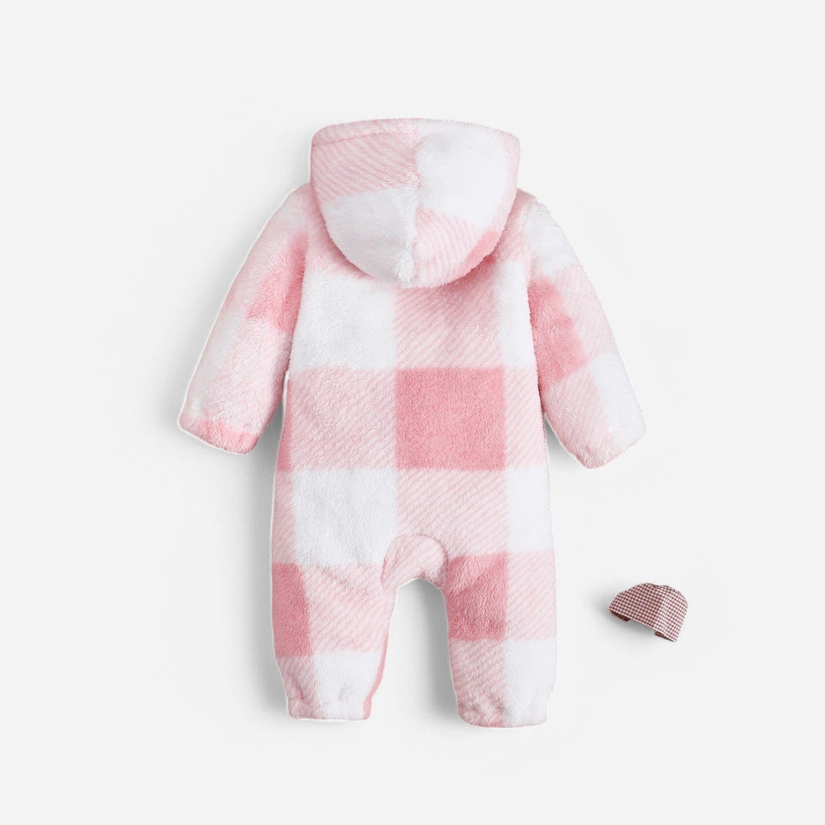 Combinaison Bebe Capuche Fourrure - Rose