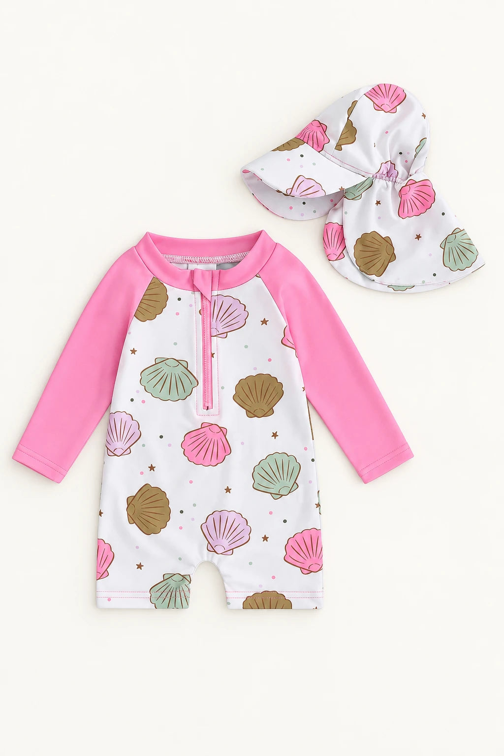 Combinaison Bebe Coquillage - Blanc