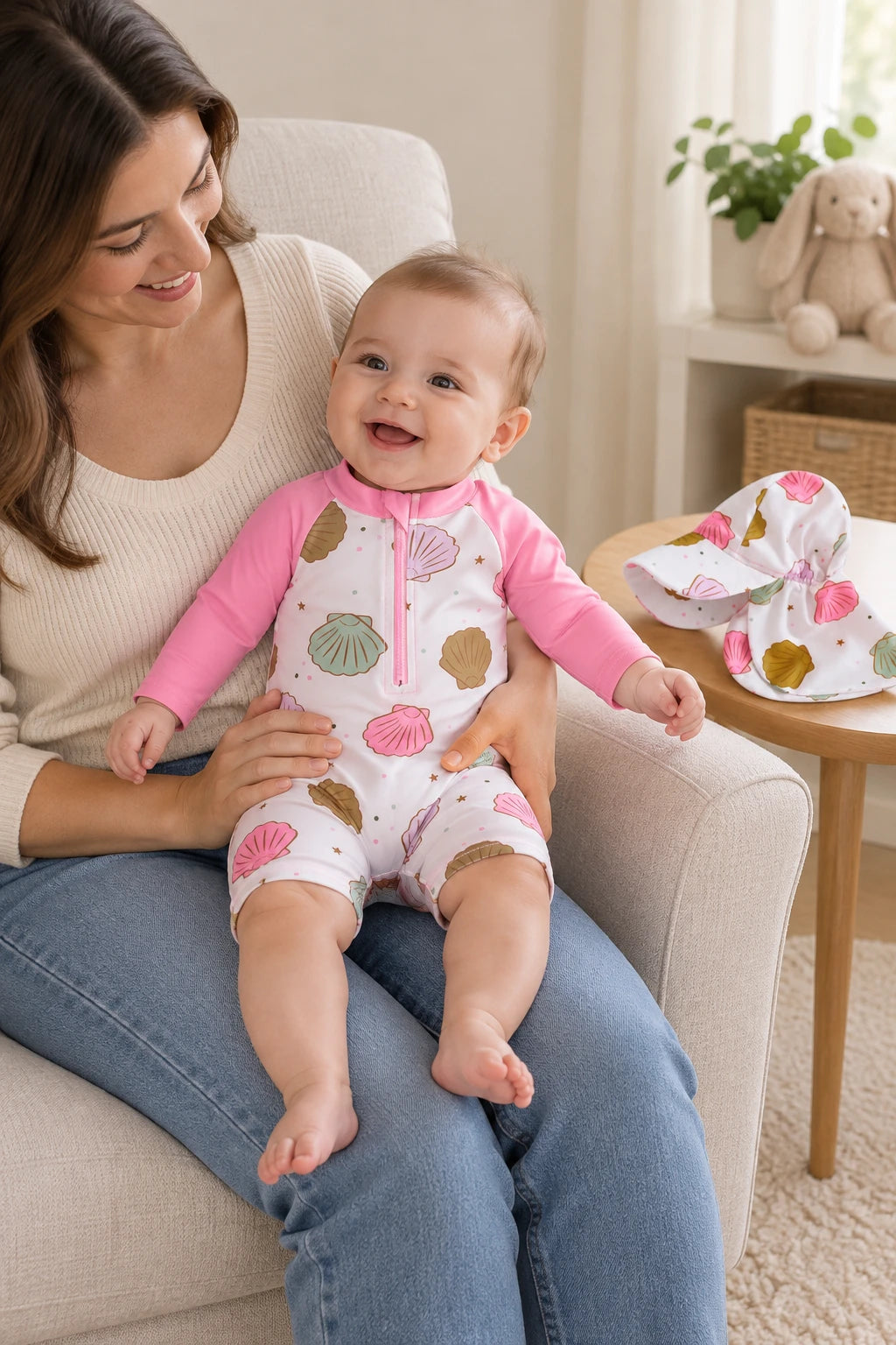 Combinaison Bebe Coquillage - Blanc
