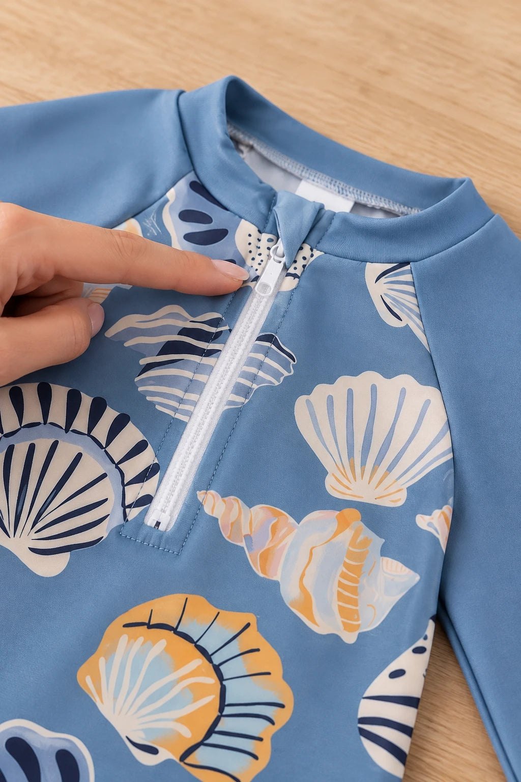 Combinaison Bebe Coquillage - Bleu