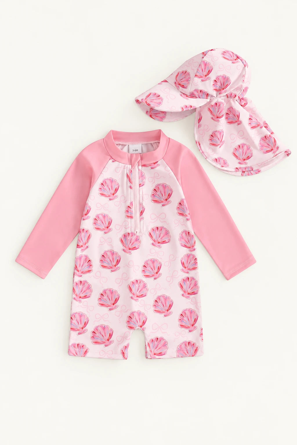 Combinaison Bebe Coquillage - Rose