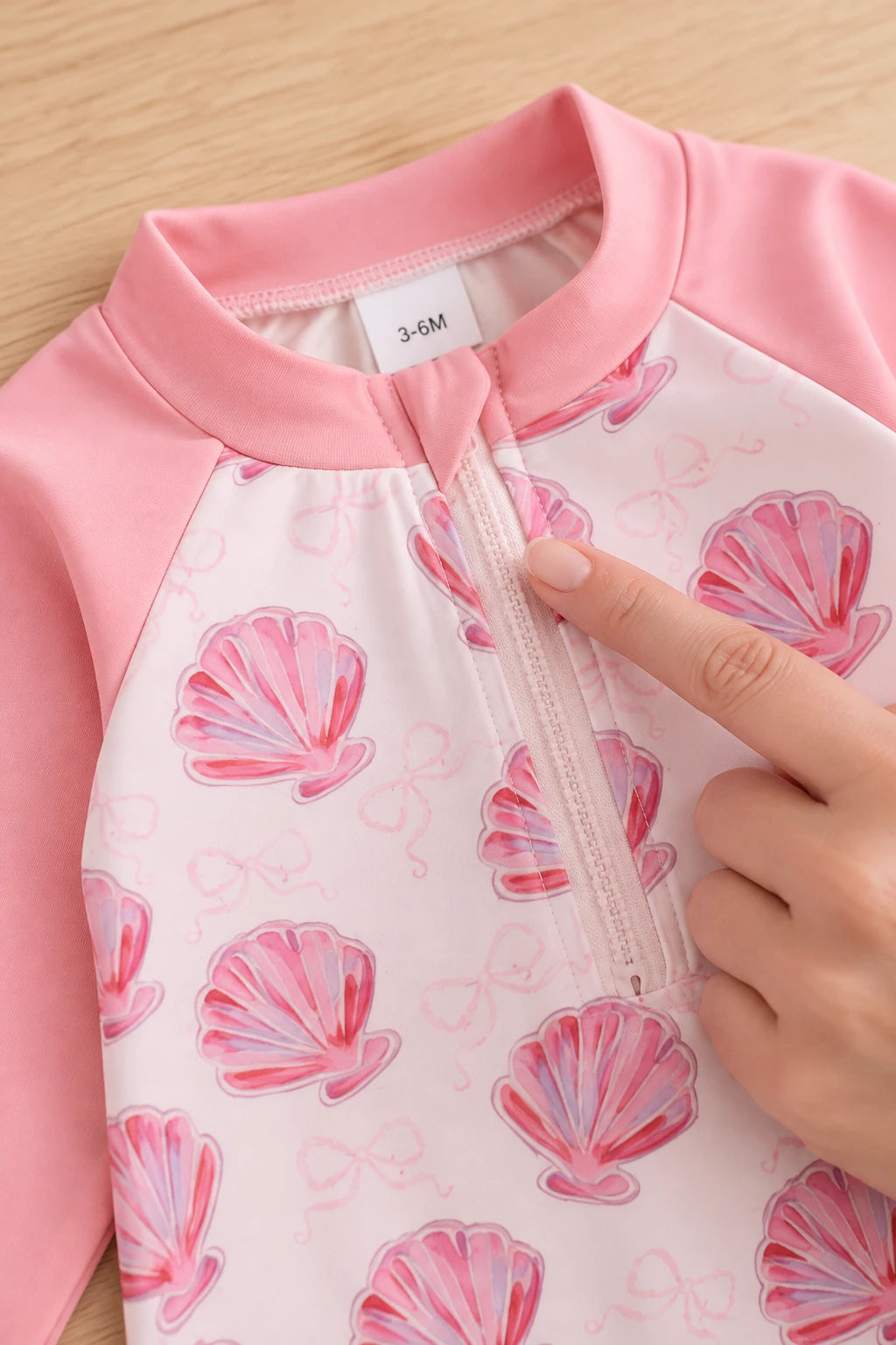 Combinaison Bebe Coquillage - Rose