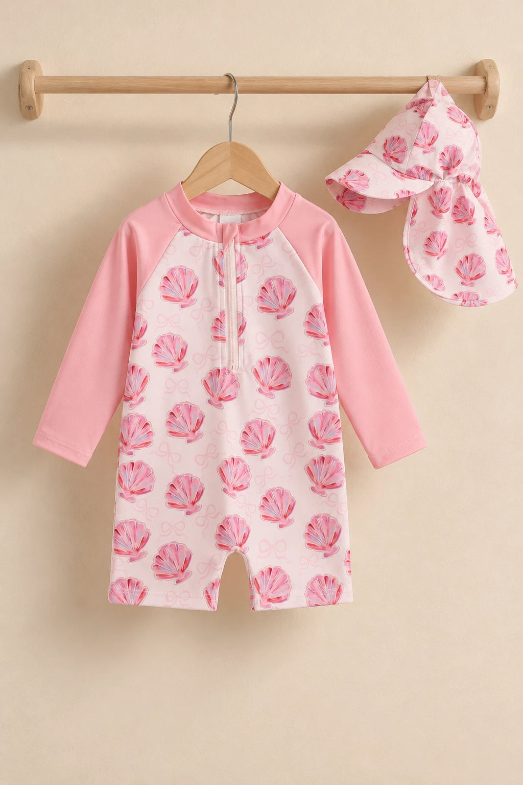 Combinaison Bebe Coquillage - Rose