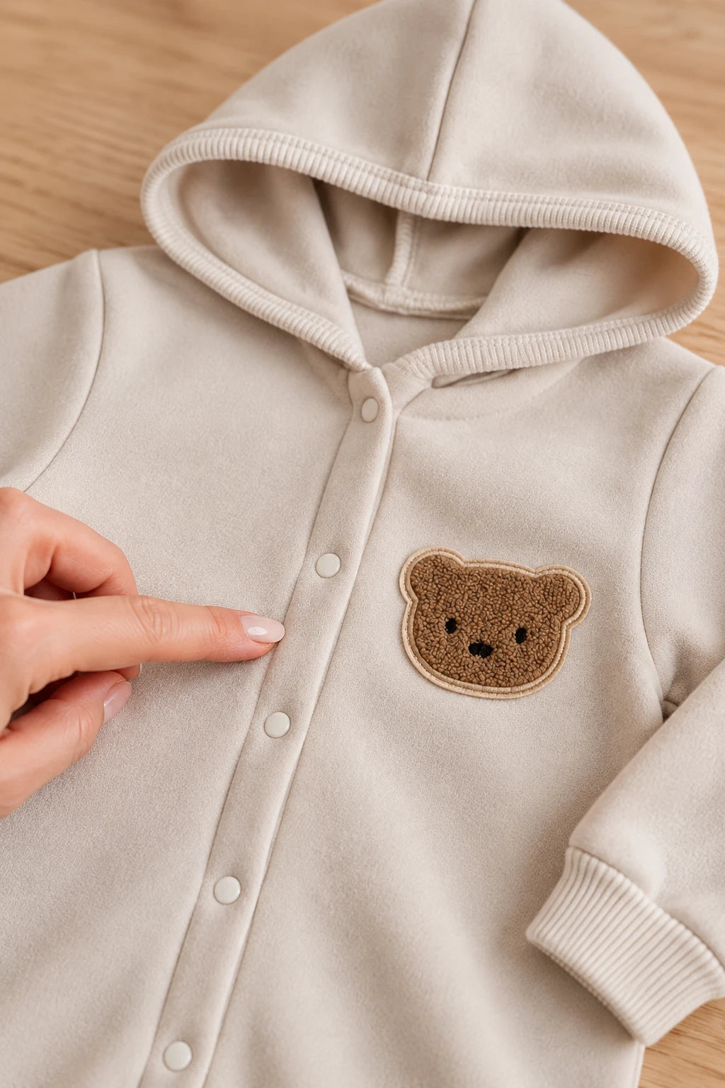 Combinaison Bebe Coton Ourson - Beige