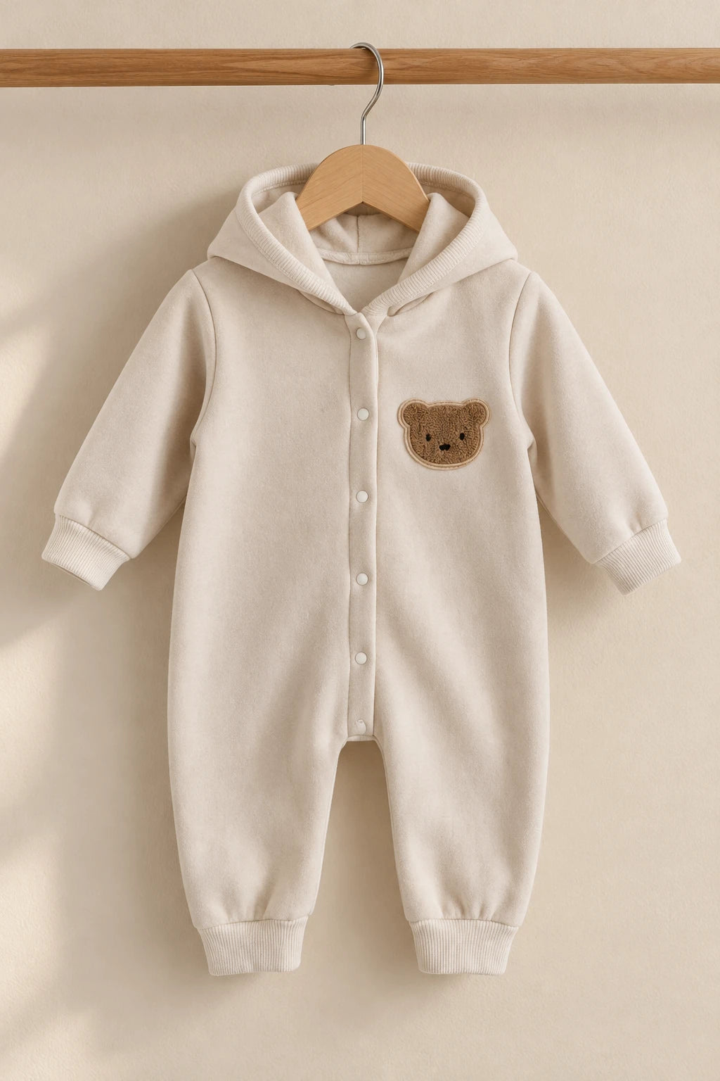 Combinaison Bebe Coton Ourson - Beige