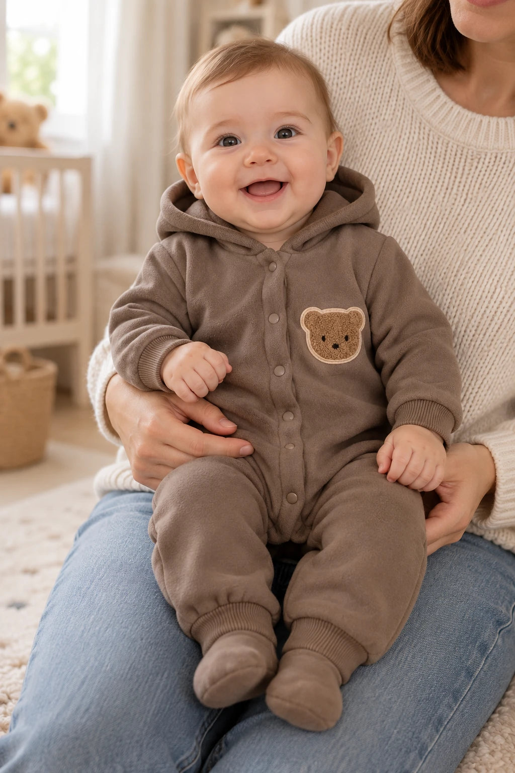 Combinaison Bebe Coton Ourson - Marron