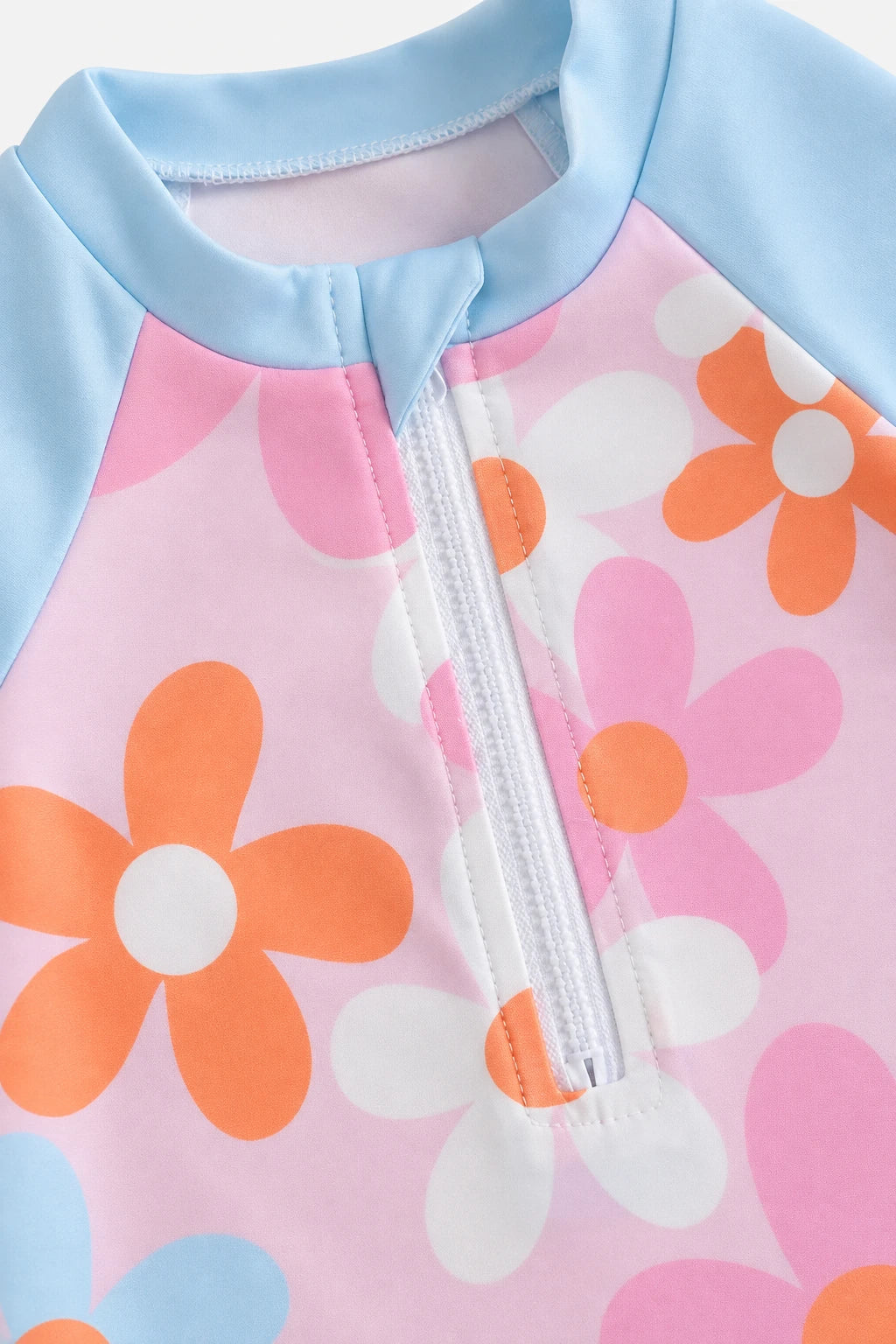 Combinaison Bebe Fleurs - Bleu
