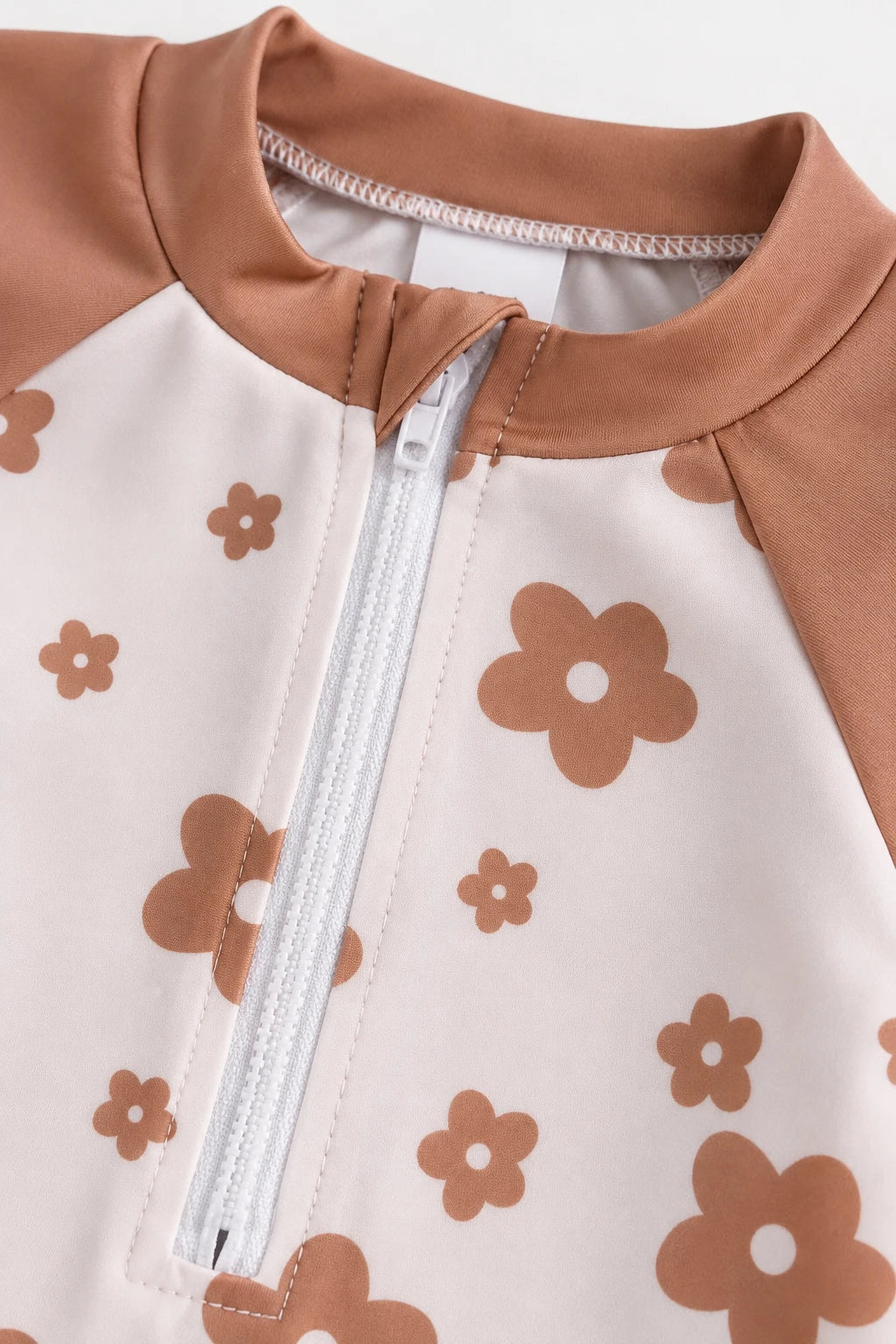 Combinaison Bebe Fleurs - Marron
