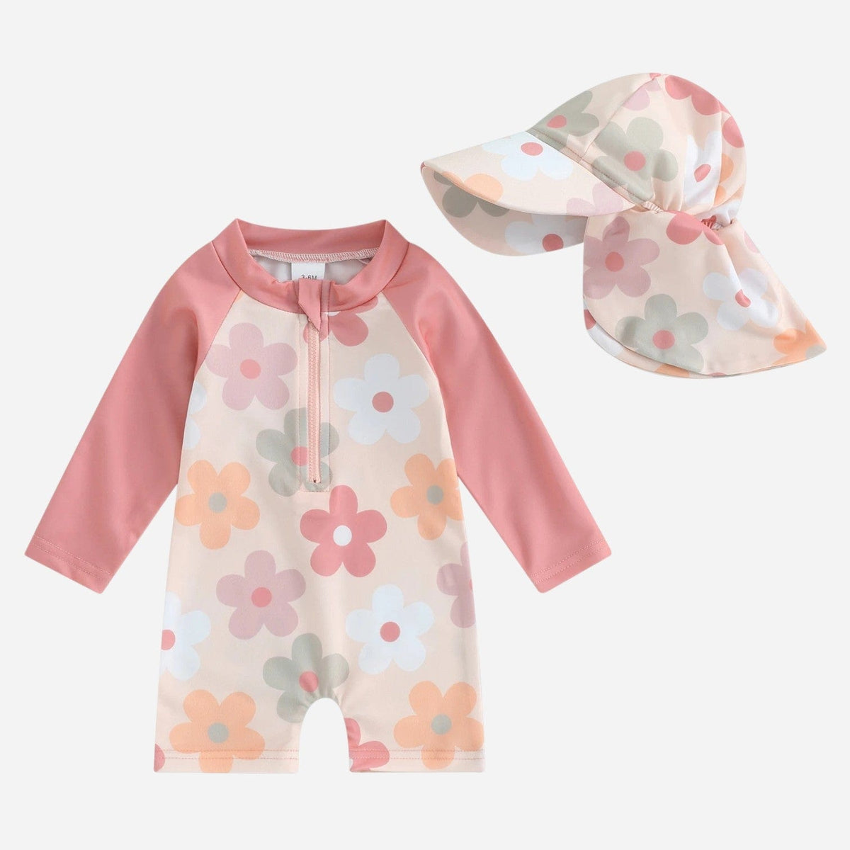 Combinaison Bebe Fleurs - Rose