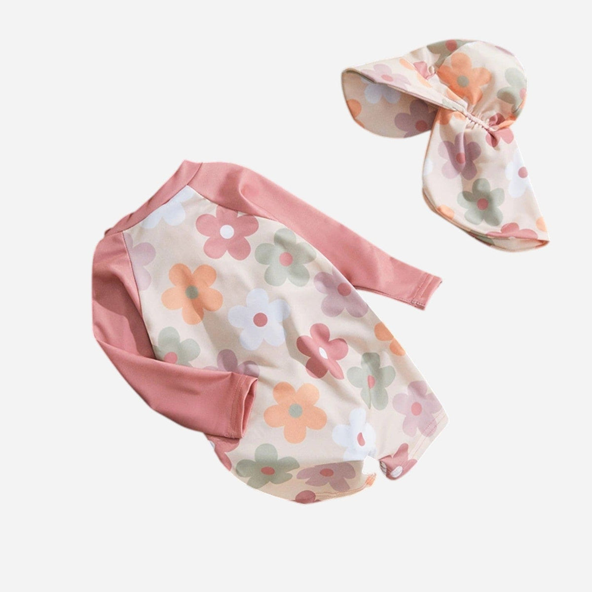 Combinaison Bebe Fleurs - Rose