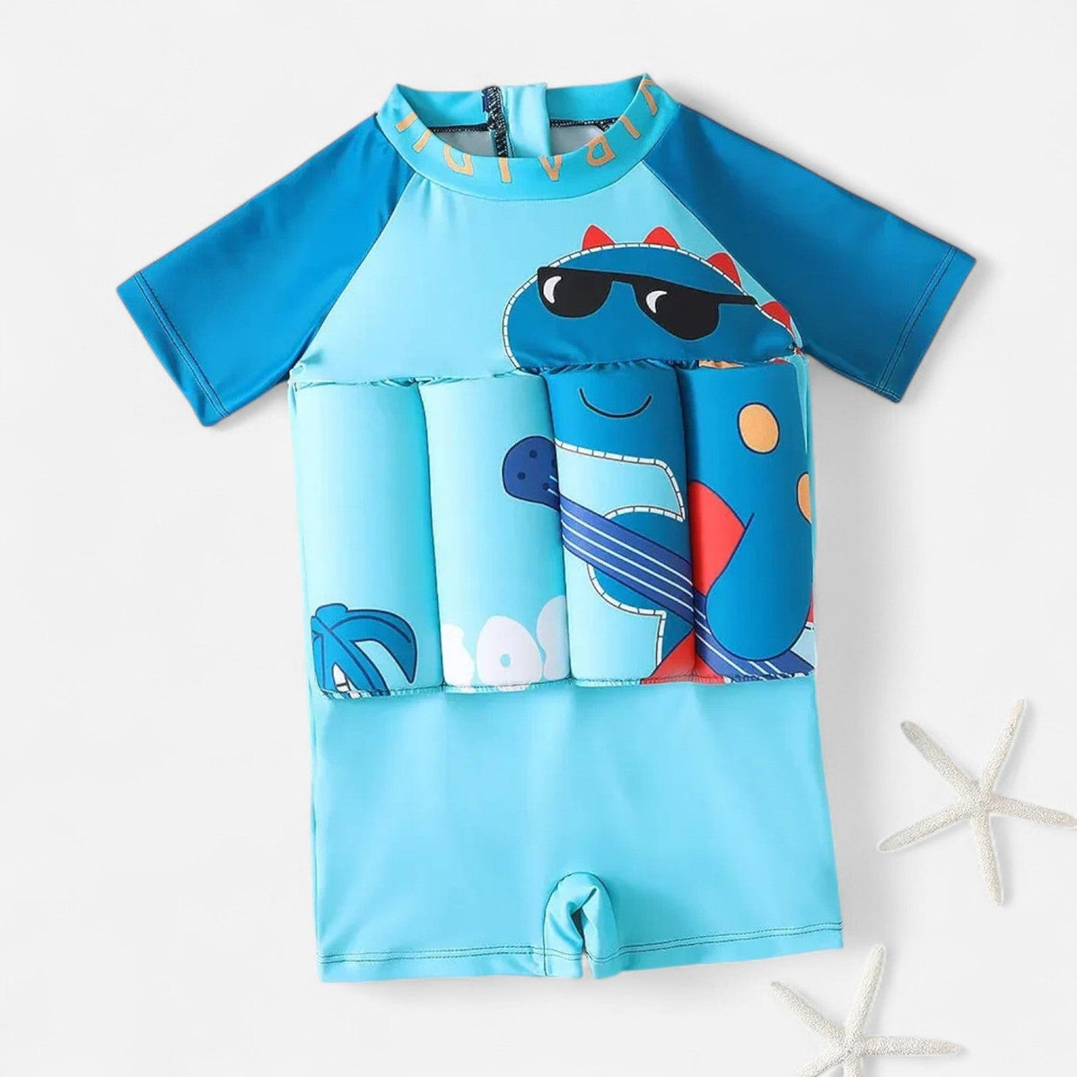 Combinaison Bebe Flottante - Dinosaure Bleu