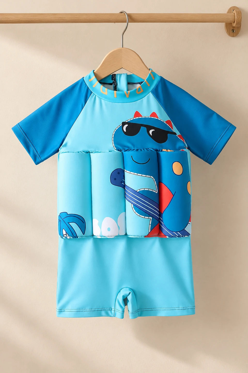 Combinaison Bebe Flottante - Dinosaure Bleu