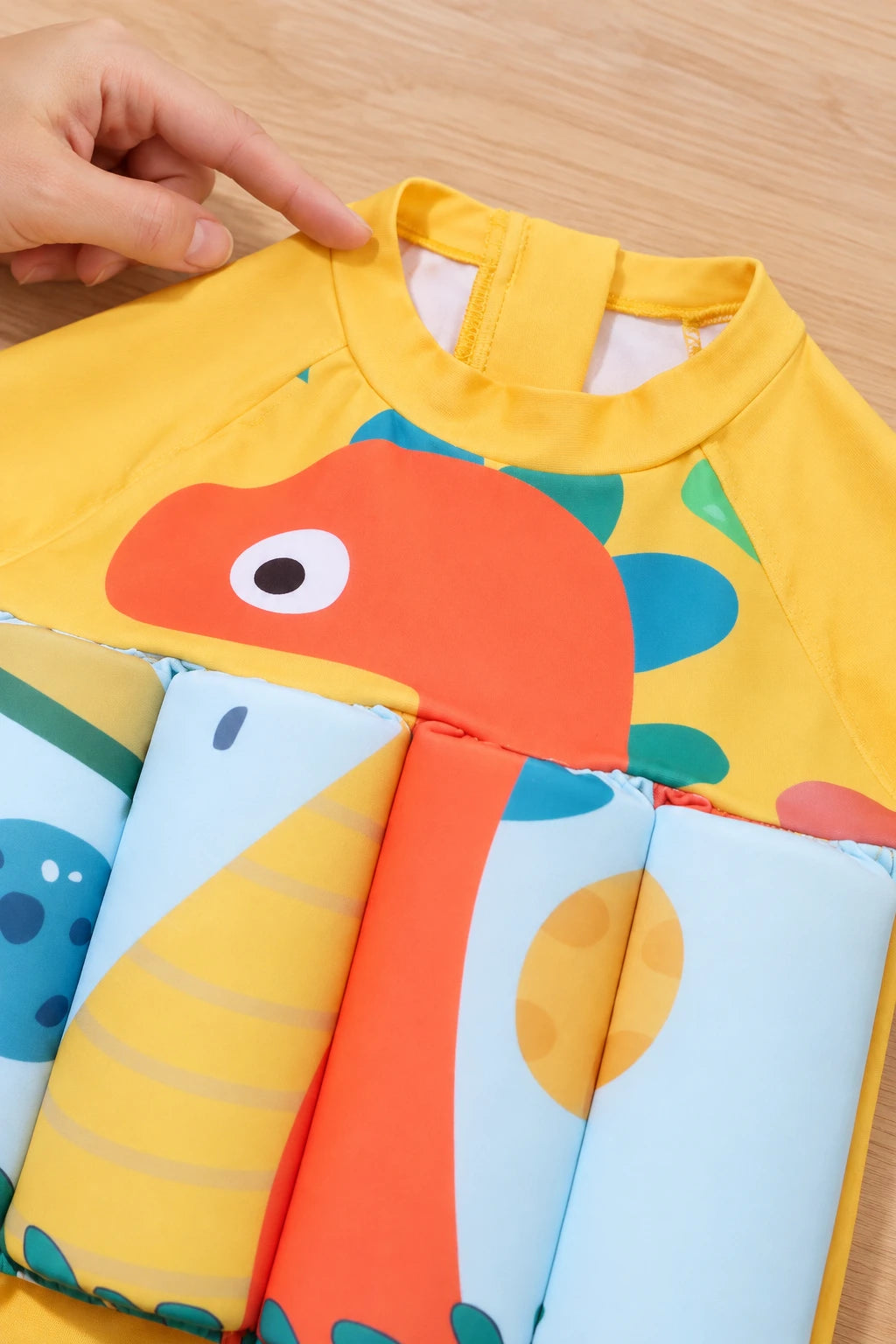 Combinaison Bebe Flottante - Dinosaure Jaune