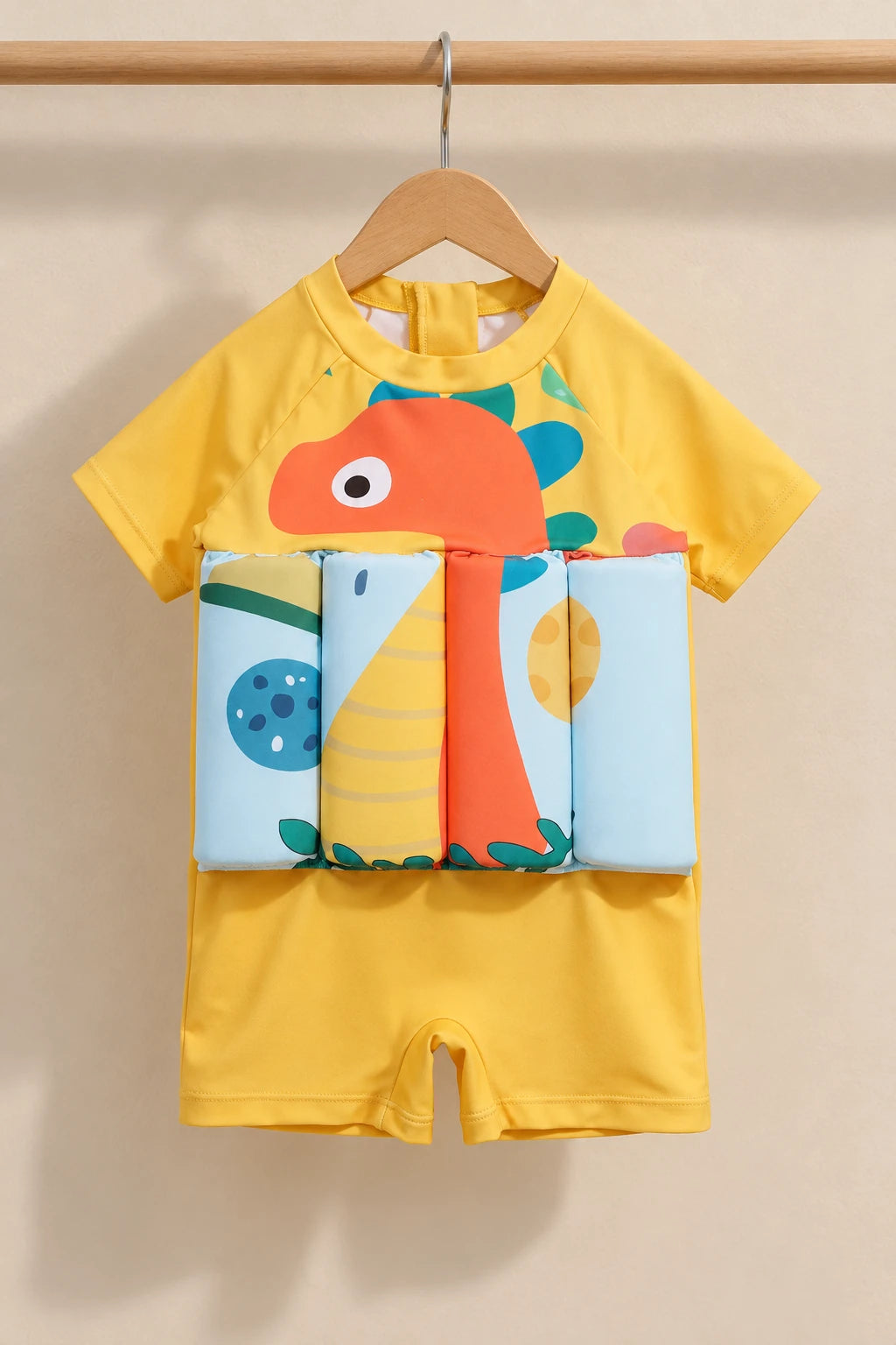 Combinaison Bebe Flottante - Dinosaure Jaune