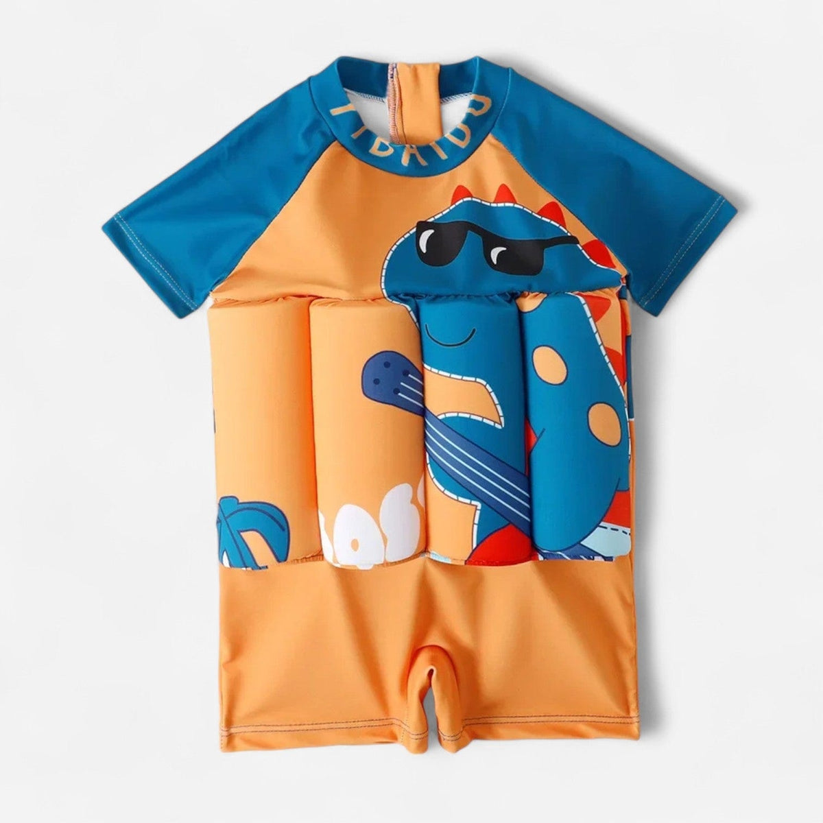 Combinaison Bebe Flottante - Dinosaure Orange