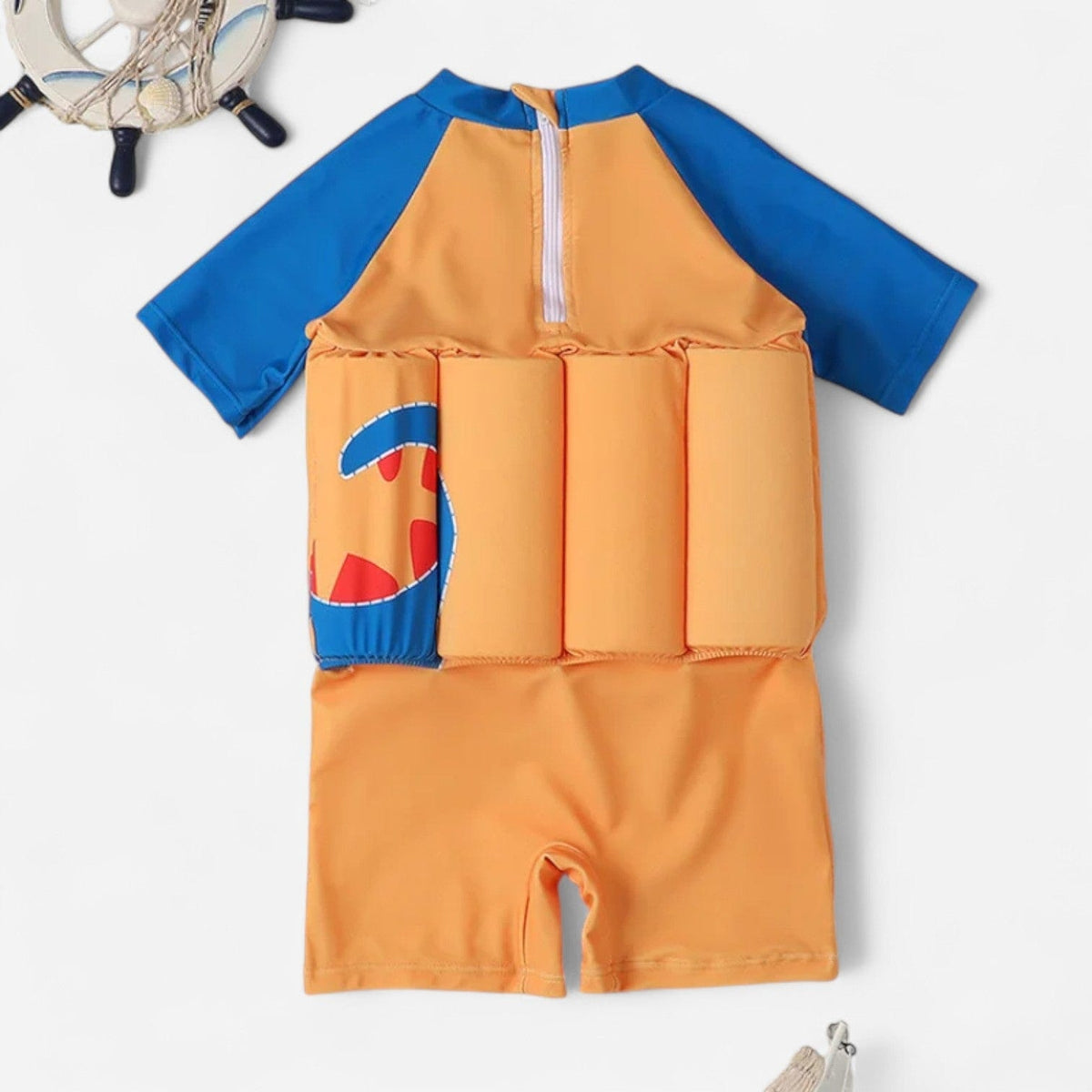 Combinaison Bebe Flottante - Dinosaure Orange