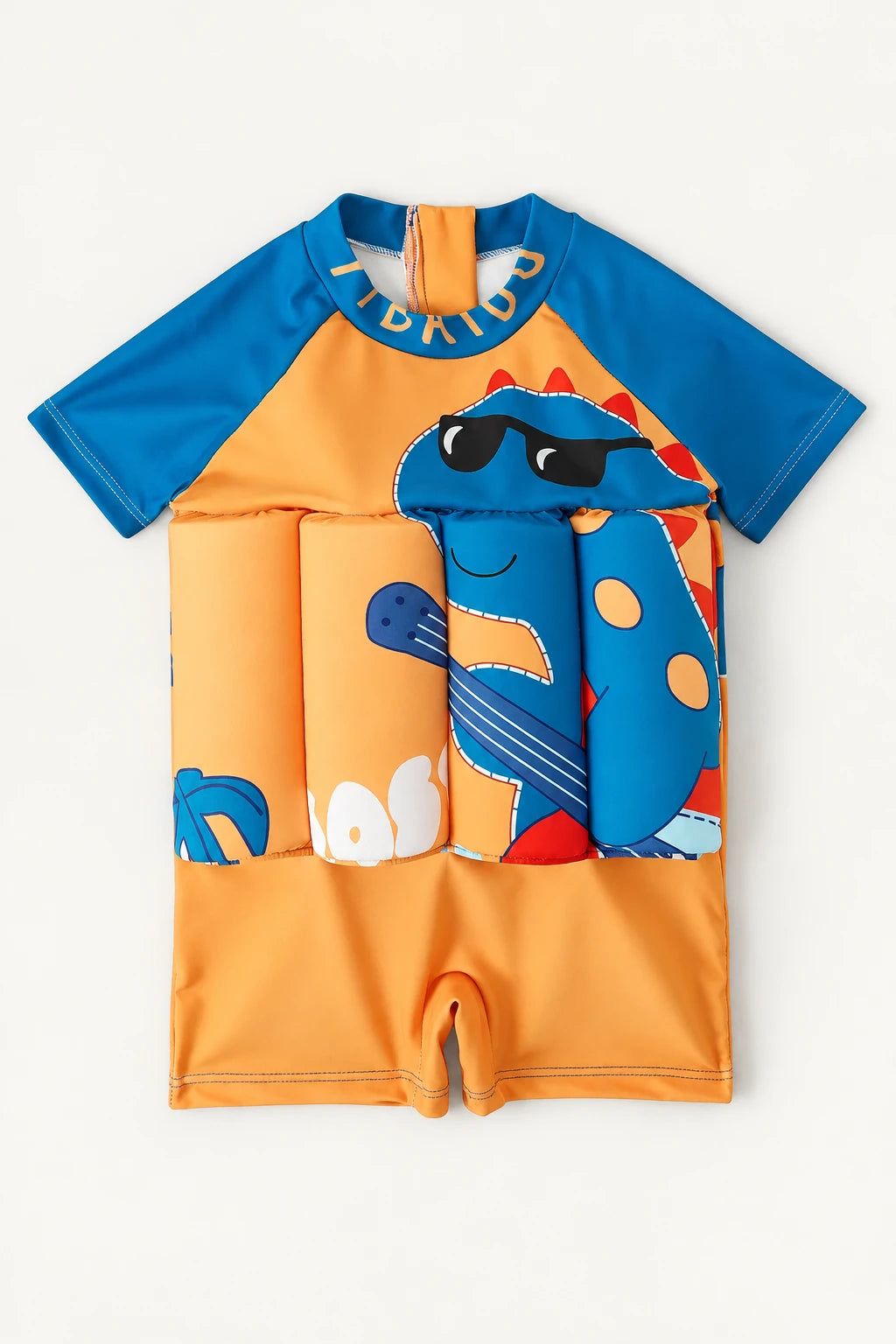 Combinaison Bebe Flottante - Dinosaure Orange