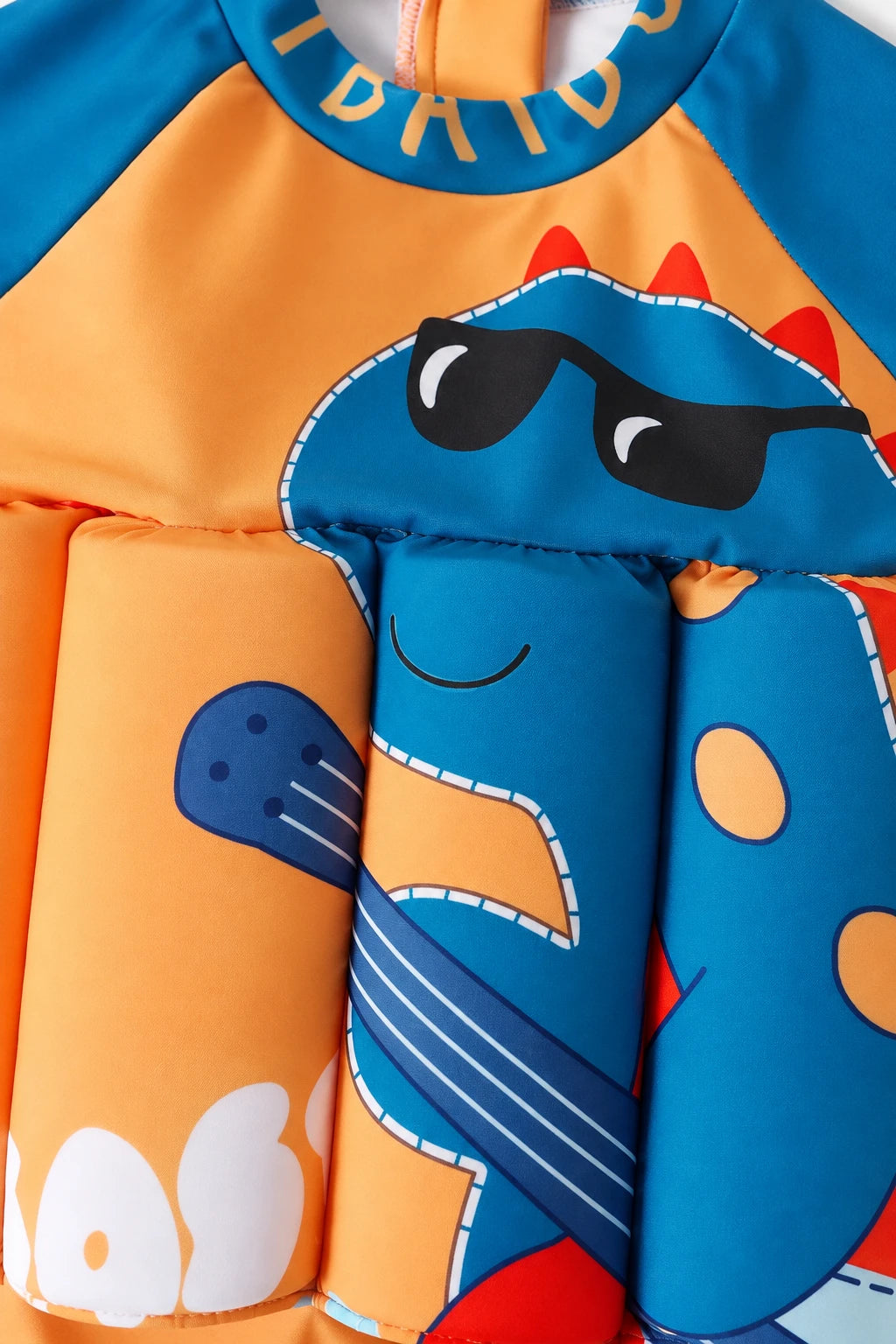 Combinaison Bebe Flottante - Dinosaure Orange