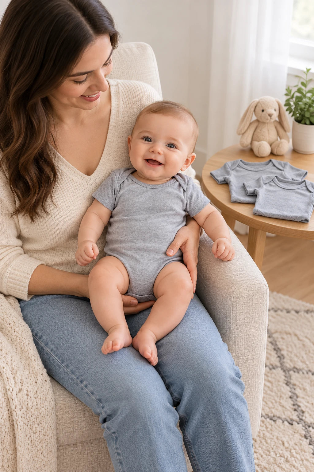 Combinaison Bebe Grise - x3