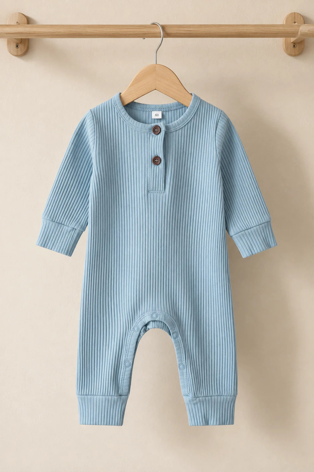 Combinaison Bébé Interieur Coton - Bleu