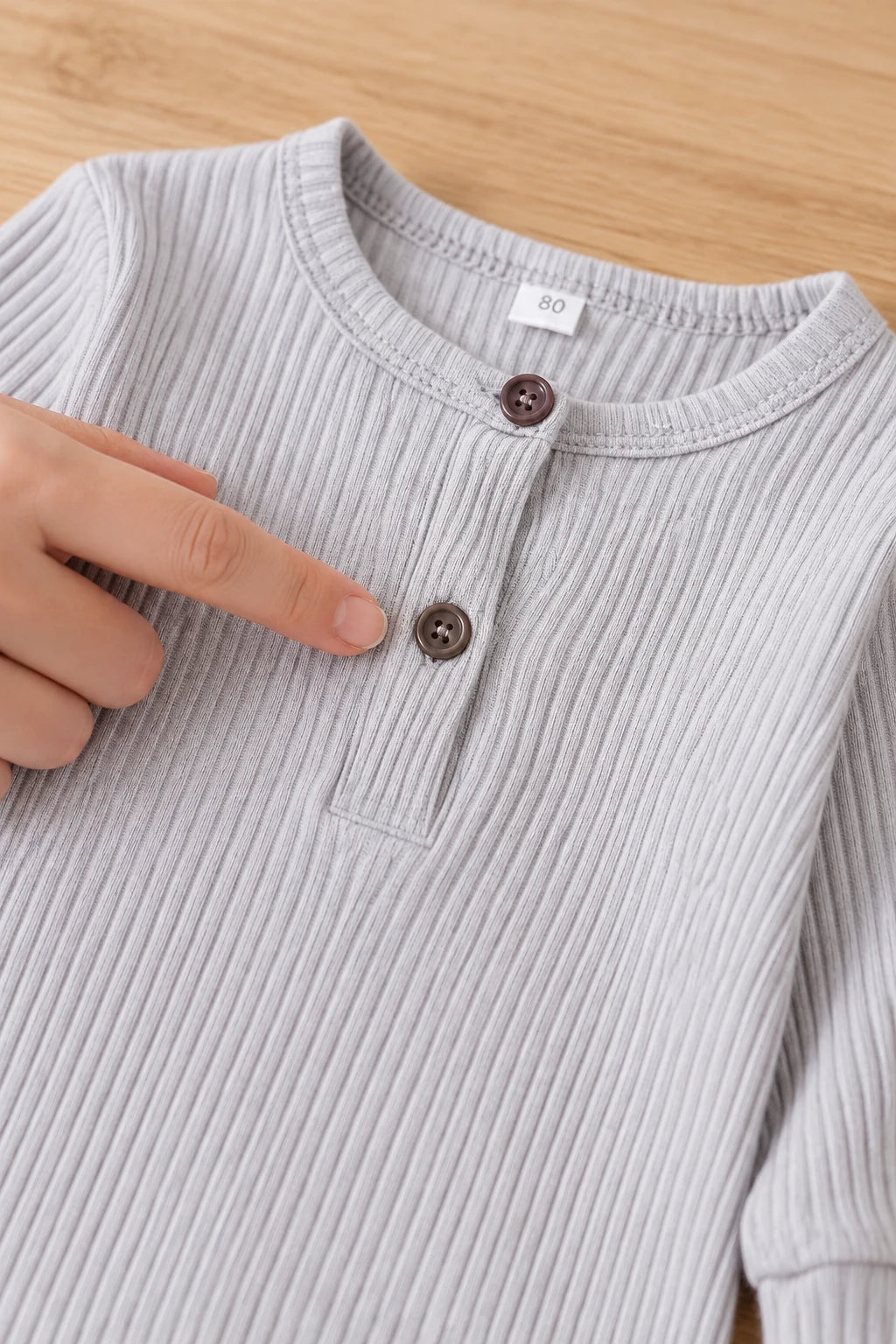 Combinaison Bébé Interieur Coton - Gris