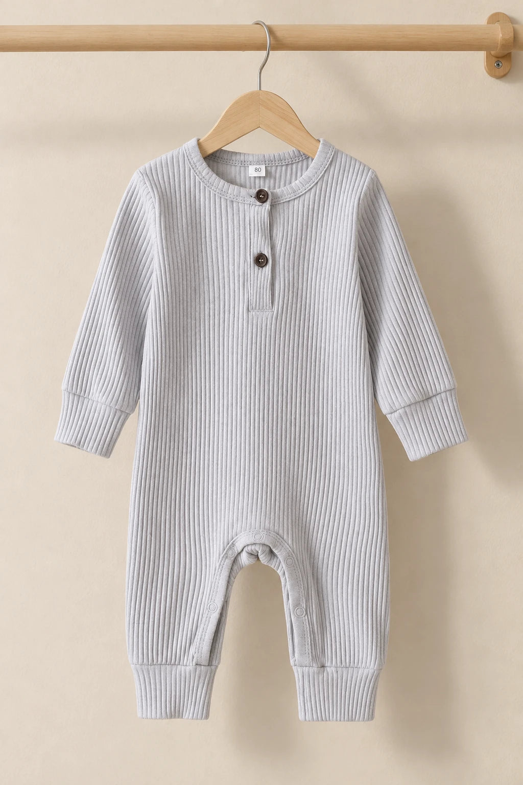Combinaison Bébé Interieur Coton - Gris