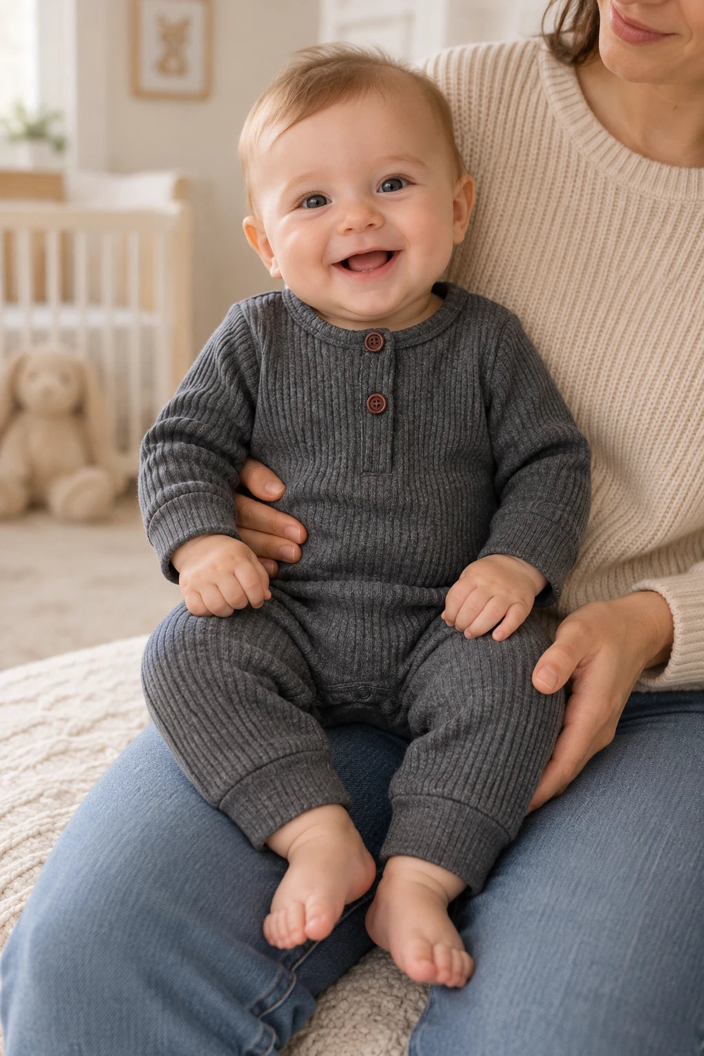 Combinaison Bébé Interieur Coton - Noir
