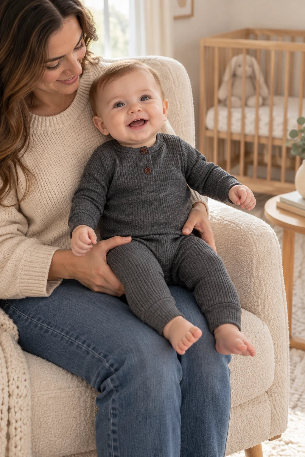 Combinaison Bébé Interieur Coton - Noir